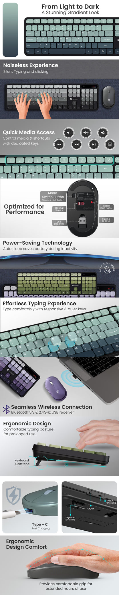 Portronics Key11 Combo product features