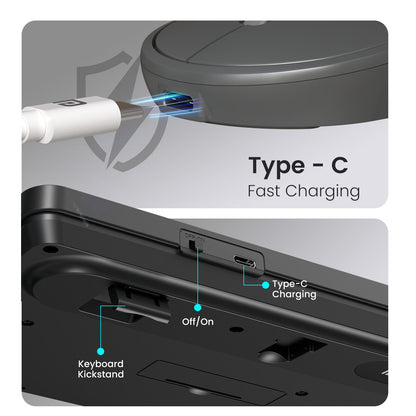 Portronics Key11 rechargeable keyboard and mouse combo feature