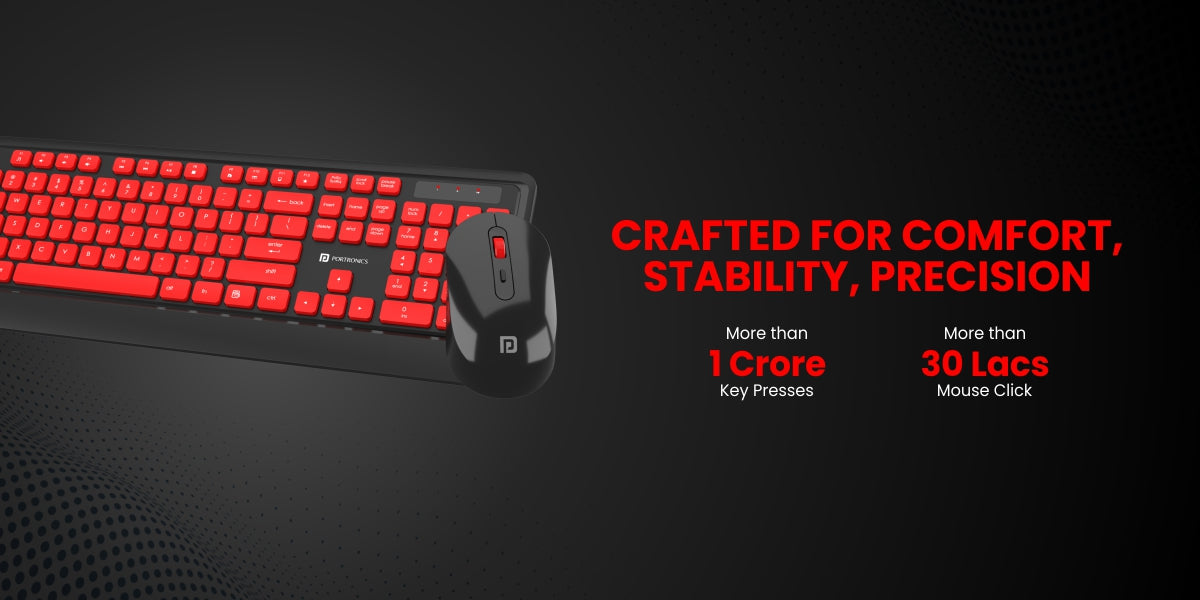 Portronics Key5 wireless keyboard and mouse combo feature view