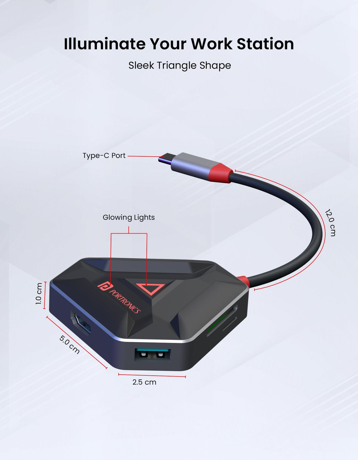 Portronics Mport 6C USB 3.0 and HDMI hub feature image