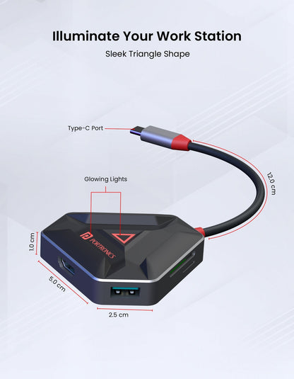 Portronics Mport 6C USB 3.0 and HDMI hub feature image