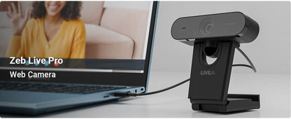 Zebronics Live Pro webcam connected to laptop